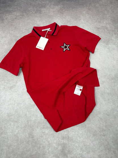 Givenchy Star Chest Patch Short Sleeves Polo Shirts Men's in 2 Colors Reps Sale UK Best Quality AAA Replica