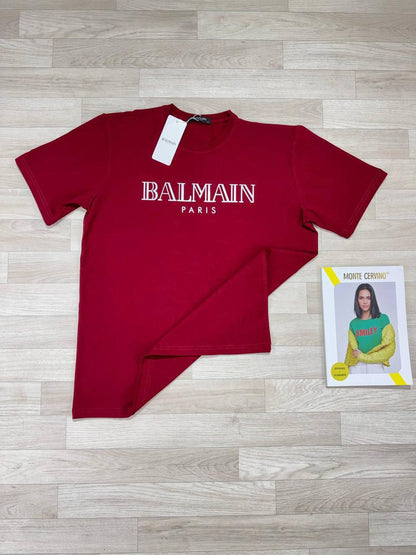 Balmain Cotton Logo-Print T-Shirts Men's Women's in Different Colors Reps Sale UK Best Quality AAA Replica