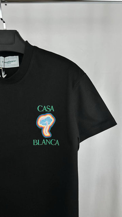 Casablanca Rainbow Mushroom Short Sleeve T-Shirts Men's Women's in 2 Colors Reps UK Best Quality AAA Replica
