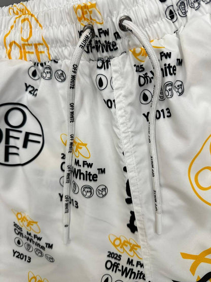 Off-White Graphic Print Drawstring Streetwear Shorts Men's Reps Sale UK Best Quality AAA Replica