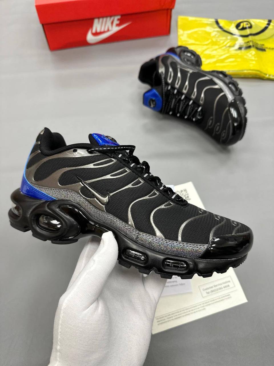 Nike Air Max Plus TN Black Metallic Grey CW2646-001 men's AAA replica trainers UK — designer reps sale