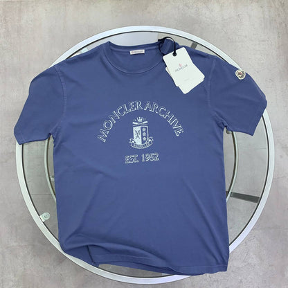 Moncler 1952 Archive Crest Graphic T-Shirt Men's Women's in Different Colors Reps UK Best Quality Sale AAA Replica