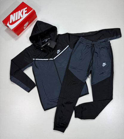 Nike Tech Fleece Signature Tracksuit Men's in  Black/Grey Color Reps Sale UK Best Quality AAA Replica