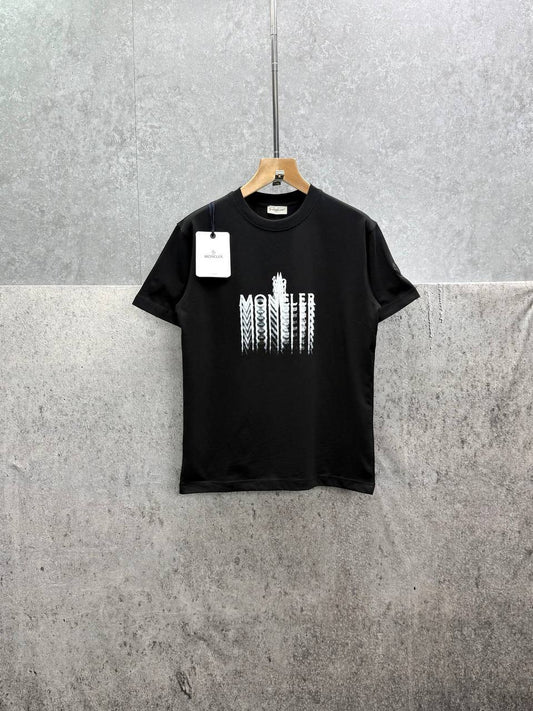 Moncler Faded Logo Cotton T-Shirt Men's Women's in Different Colors Reps UK Best Quality Sale AAA Replica