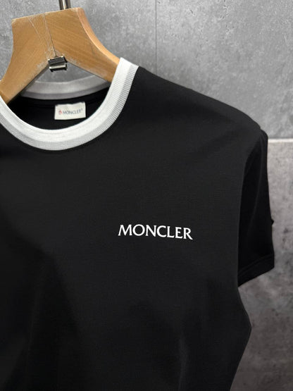 Moncler Rubberized Logo Print Cotton-Jersey T-Shirt Men's Women's in 2 Colors Reps UK Best Quality Sale AAA Replica