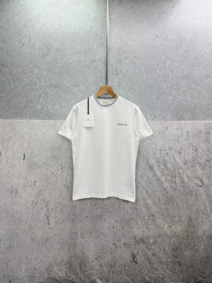 Moncler Rubberized Logo Print Cotton-Jersey T-Shirt Men's Women's in 2 Colors Reps UK Best Quality Sale AAA Replica