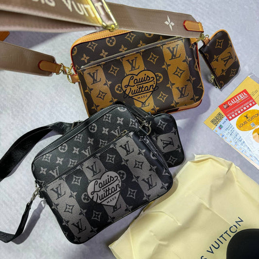 Louis Vuitton x Nigo Trio Messenger Men's Bags Modular Sling Monogram Eclipse in 2 Colors Reps UK Best Quality AAA Replica