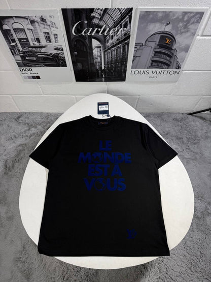 Louis Vuitton Graphic Logo Short Sleeves T-Shirts Men's Women's in 2 Colors Reps Sale UK Best Quality AAA Replica