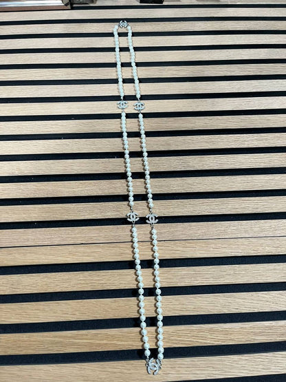 Chanel Interlocking CC Faux Pearl Long Necklaces in 2 Colors Women's Reps Sale UK Best Quality AAA Replica
