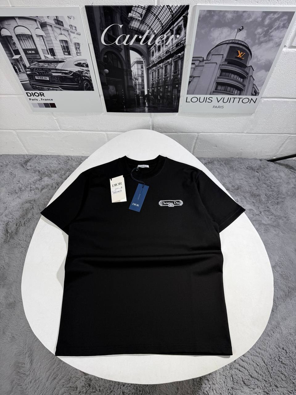 Christian Dior Couture Relaxed-Fit Crewneck T-Shirts  in 2 Colors Men's Women's Reps Sale UK Best Quality Replica