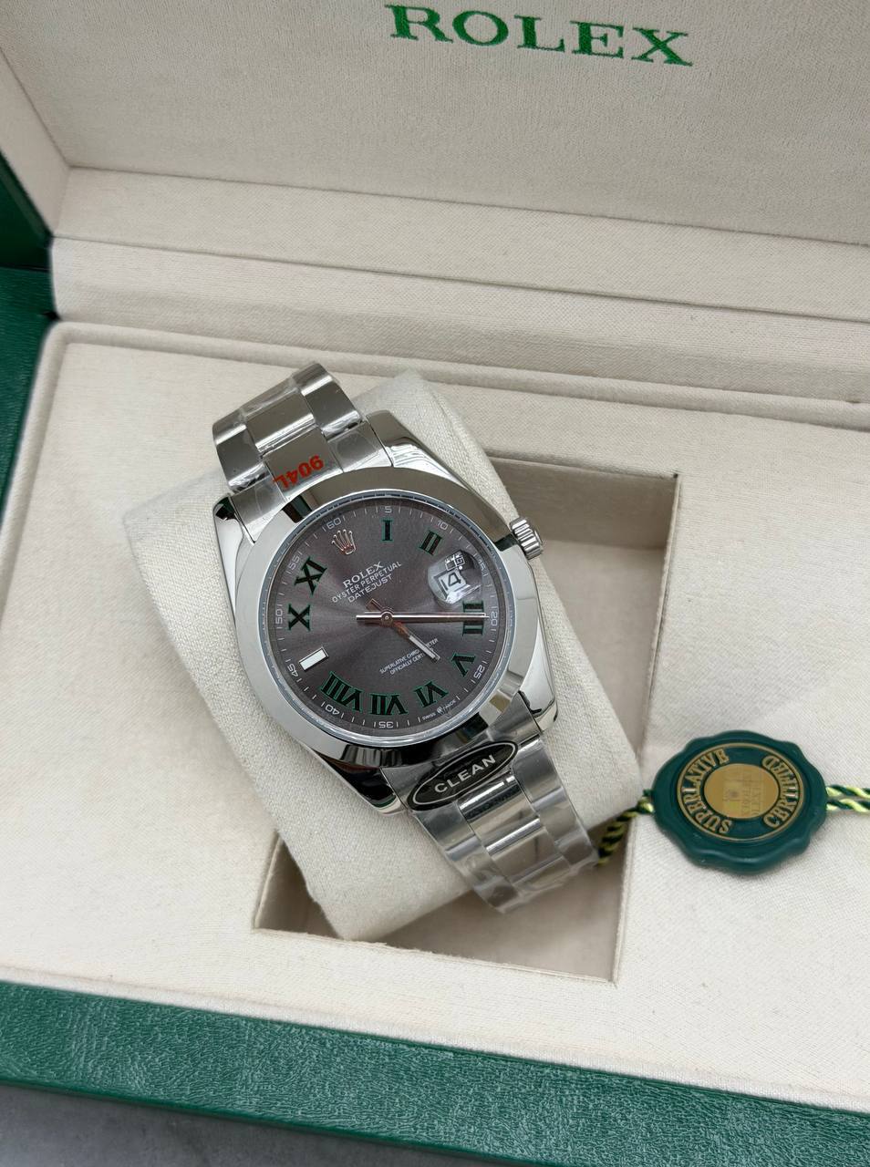 Rolex Oyster Perpetual Datejust Slate Dial Silver Bracelet 126300 Men's Watch Reps Sale UK Best Quality AAA Replica