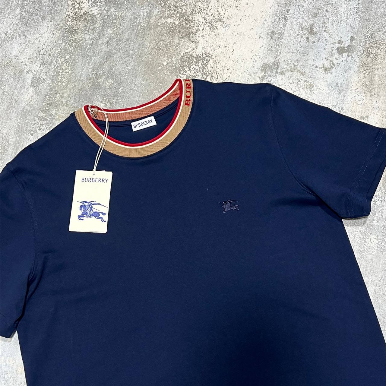 Burberry Jacquard-Striped Collar Men's Women's T-Shirts in Different Colors Reps Sale UK Best Quality AAA Replica