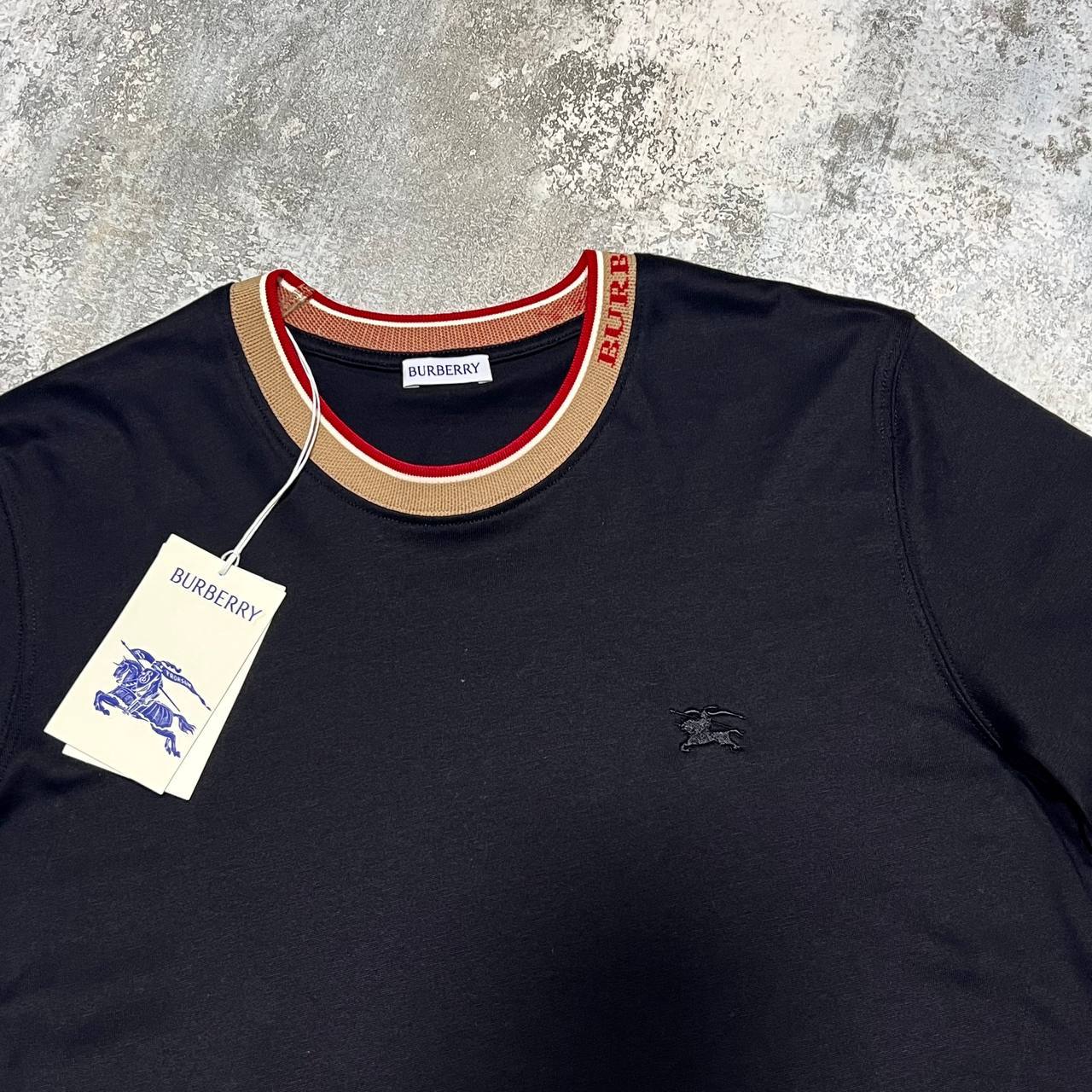 Burberry Jacquard-Striped Collar Men's Women's T-Shirts in Different Colors Reps Sale UK Best Quality AAA Replica