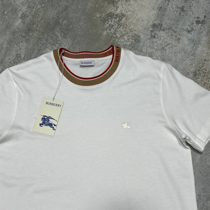 Burberry Jacquard-Striped Collar Men's Women's T-Shirts in Different Colors Reps Sale UK Best Quality AAA Replica