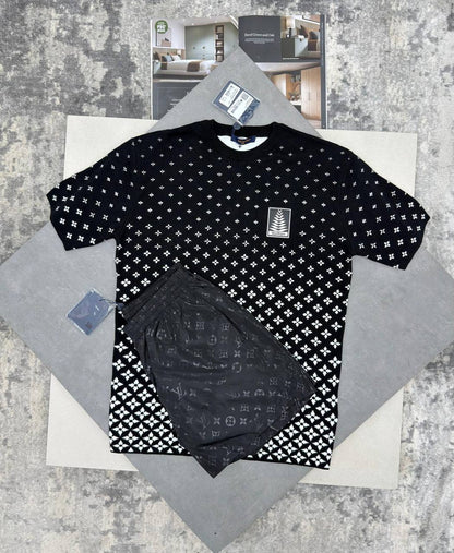 Louis Vuitton Monogram Blason Gradient Short Sleeve T-Shirts & Shorts Set in Different Colors Men's Reps Sale UK Best Quality AAA Replica