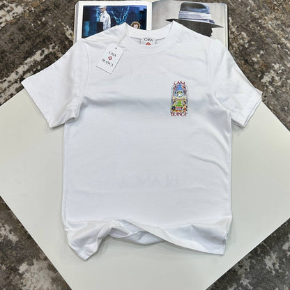 Casablanca Landscape Graphic Print Crewneck Men's Women's T-Shirts in 2 Colors Reps Sale UK Best Quality AAA Replica