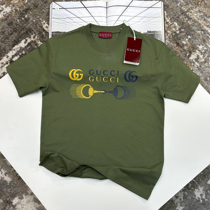 Gucci Horsebit Blurred Logo Men's Women's T-Shirts in Different Colors Reps Sale UK Best Quality Sale AAA Replica