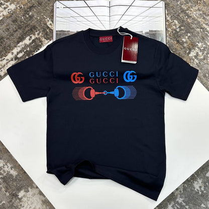 Gucci Horsebit Blurred Logo Men's Women's T-Shirts in Different Colors Reps Sale UK Best Quality Sale AAA Replica
