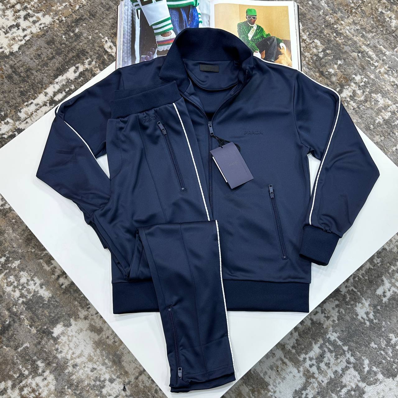 Prada Piping Detail Technical Men's in 2 Colors Reps Sale UK Best Quality AAA Replica