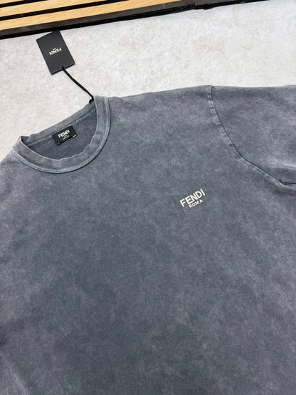 Fendi Small Embroidered Fendi Roma Logo T-Shirts in Different Colors Men's Women's Reps UK Best Quality AAA Replica