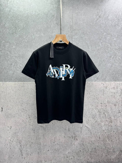 Amiri Dragon-Print Cotton-Jersey T-shirt Men's Women's in 2 Colors Reps UK Best Quality Sale AAA Replica