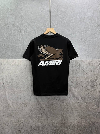 Amiri Vintage Pegasus Oversized Graphic Monogram Logo T-shirt Men's Women's in 2 Colors Reps UK Best Quality Sale AAA Replica