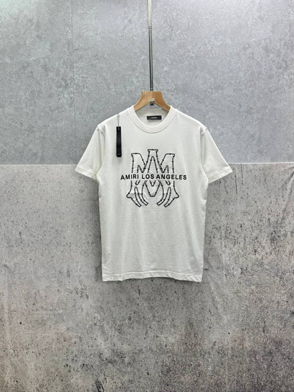 Amiri  "AMIRI LOS ANGELES" MA Graphic Monogram Logo T-shirt Men's Women's in 2 Colors Reps UK Best Quality Sale AAA Replica