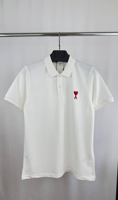 Ami Paris Ami de Cœur Embroidered Heart Logo Polo Shirts Men's in 2 Colors Reps UK Sale Best Quality AAA Replica