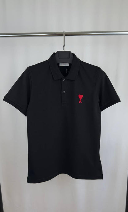 Ami Paris Ami de Cœur Embroidered Heart Logo Polo Shirts Men's in 2 Colors Reps UK Sale Best Quality AAA Replica
