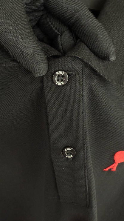 Ami Paris Ami de Cœur Embroidered Heart Logo Polo Shirts Men's in 2 Colors Reps UK Sale Best Quality AAA Replica