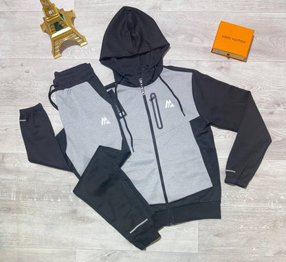 Montirex MTX Panel Logo Tracksuit Men's in Grey/Black Color Reps Sale Best Quality AAA Replica
