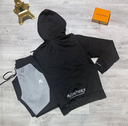 Montirex MTX Panel Logo Tracksuit Men's in Grey/Black Color Reps Sale Best Quality AAA Replica