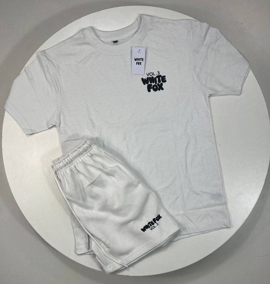 White Fox Boutique Vol. 3 "Offstage" Oversized Light Grey T-Shirt & Shorts Set Women's Reps UK Best Quality Sale AAA Replica