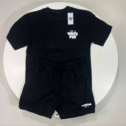 White Fox Boutique Vol. 3 "Offstage" Oversized Black T-Shirt & Shorts Set Women's Reps UK Best Quality Sale AAA Replica