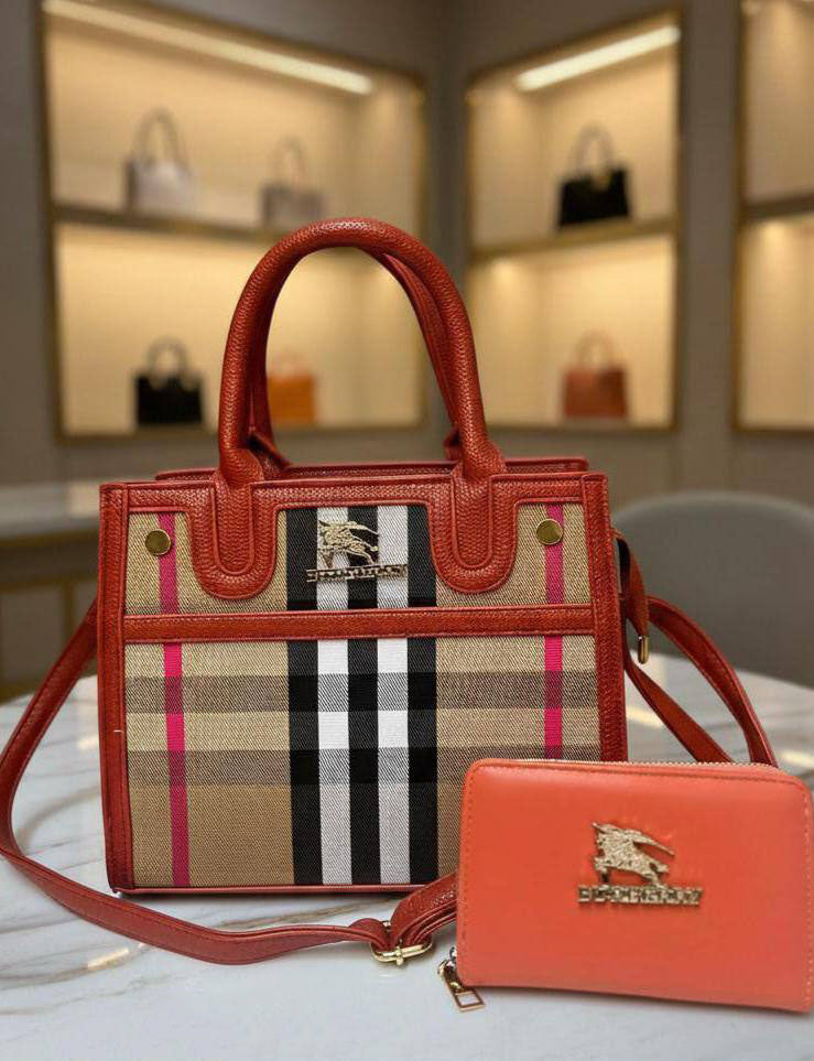 Burberry Signature Check Pattern Tote Bag and Wallet Set Women's Reps Sale UK Best Quality AAA Replica