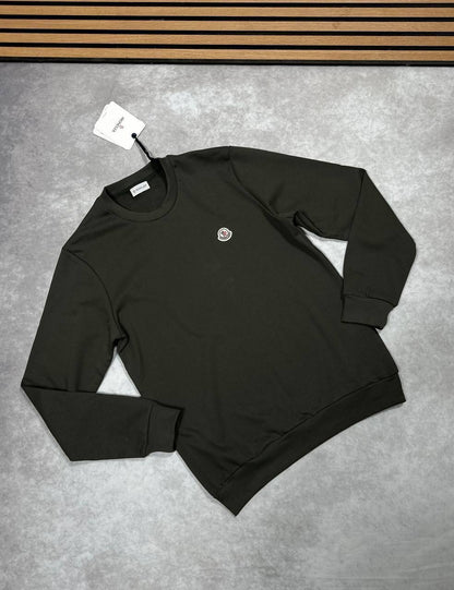 Moncler Logo Patch Crewneck Cotton Men's Women's Jumpers in Different Colors Reps Sale UK Best Quality AAA Replica