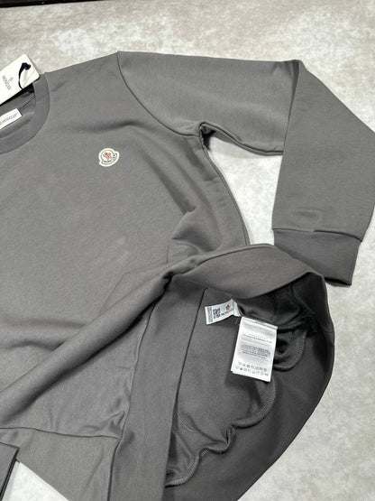 Moncler Logo Patch Crewneck Cotton Men's Women's Jumpers in Different Colors Reps Sale UK Best Quality AAA Replica