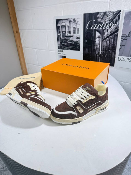 Louis Vuitton LV "Mocha Brown" Men's Trainers Reps Sale UK Best Quality AAA Replica