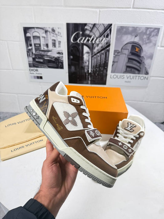 Louis Vuitton LV "Brown Beige" Men's Trainers Reps Sale UK Best Quality AAA Replica