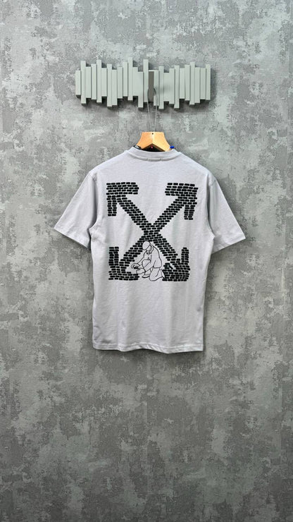 Off-White Bricks Slim Short Sleeve Men's Women's T-Shirts in Different Colors Reps Sale UK Best Quality AAA Replica