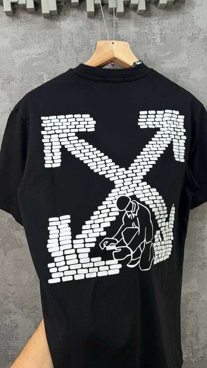 Off-White Bricks Slim Short Sleeve Men's Women's T-Shirts in Different Colors Reps Sale UK Best Quality AAA Replica