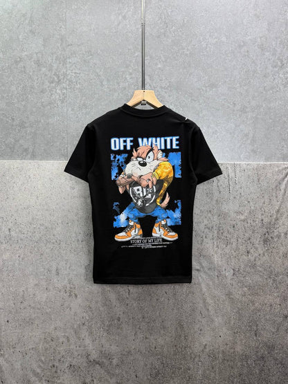 Off-White Looney Tunes Tasmanian Devil Men's Women's T-Shirts in 2 Colors Reps Sale UK Best Quality AAA Replica