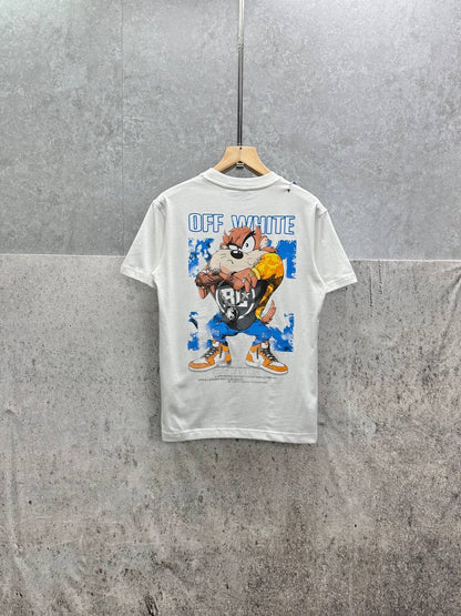 Off-White Looney Tunes Tasmanian Devil Men's Women's T-Shirts in 2 Colors Reps Sale UK Best Quality AAA Replica