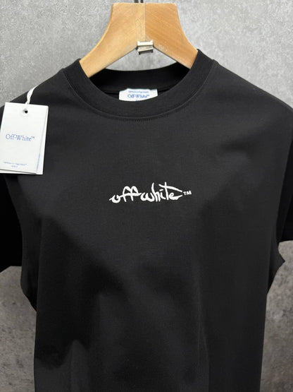 Off-White Script Logo Men's Women's T-Shirts in 2 Colors Reps Sale UK Best Quality AAA Replica