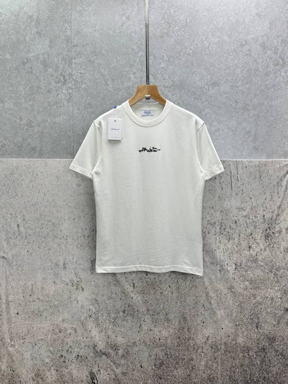 Off-White Script Logo Men's Women's T-Shirts in 2 Colors Reps Sale UK Best Quality AAA Replica