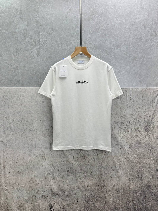 Off-White Script Logo Men's Women's T-Shirts in 2 Colors Reps Sale UK Best Quality AAA Replica