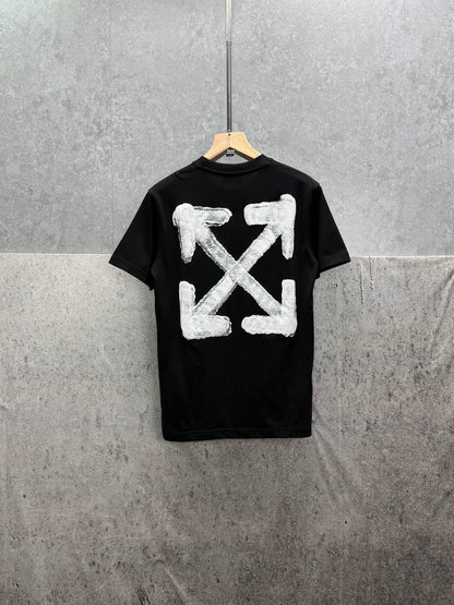 Off-White Spray Arrow Logo Men's Women's T-Shirts in 2 Colors Reps Sale UK Best Quality AAA Replica