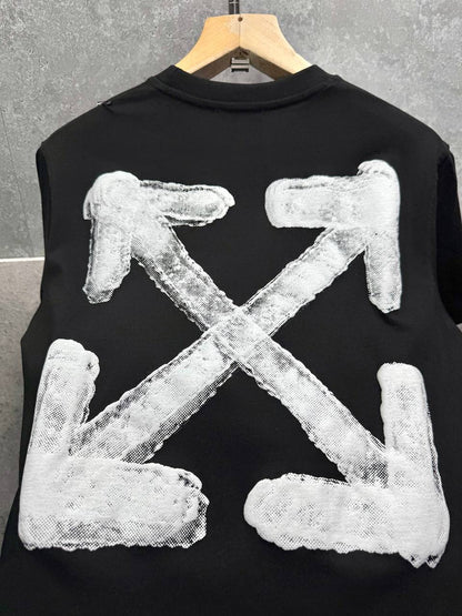 Off-White Spray Arrow Logo Men's Women's T-Shirts in 2 Colors Reps Sale UK Best Quality AAA Replica