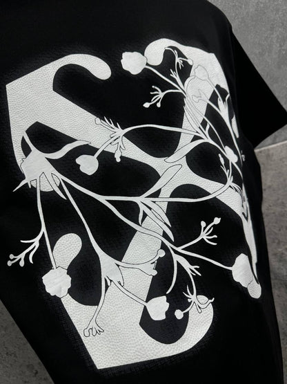 Off-White Flower Arrow Skate Men's Women's T-Shirts in 2 Colors Reps Sale UK Best Quality AAA Replica