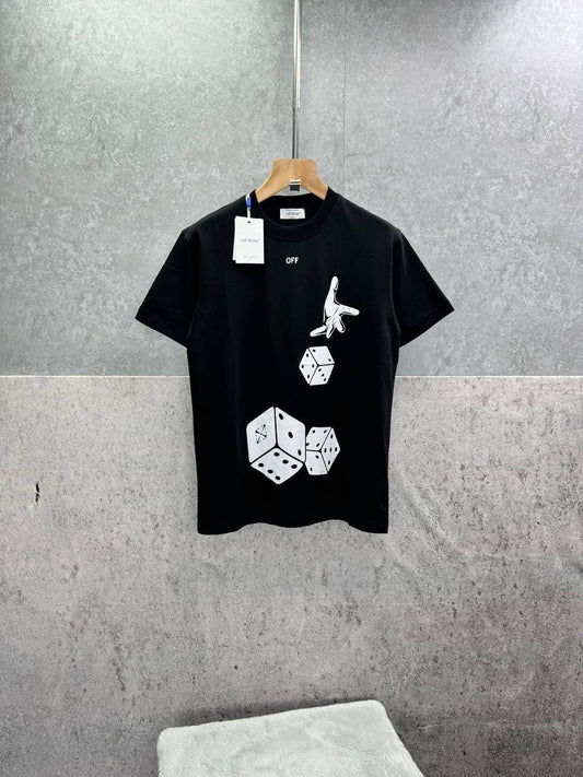 Off-White Dices Skate Men's Women's T-Shirts in 2 Colors Reps Sale UK Best Quality AAA Replica